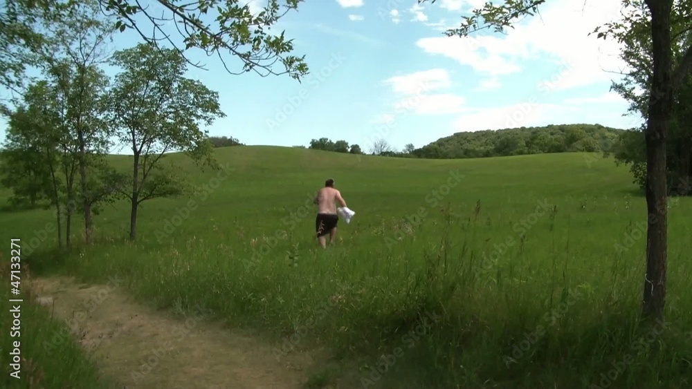 Crazy Man Takes Off Shirt, Runs Into Meadow Crazy Man Takes Off Shirt, Runs Into Meadow