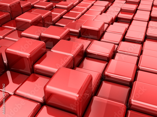 red cubes abstract background
