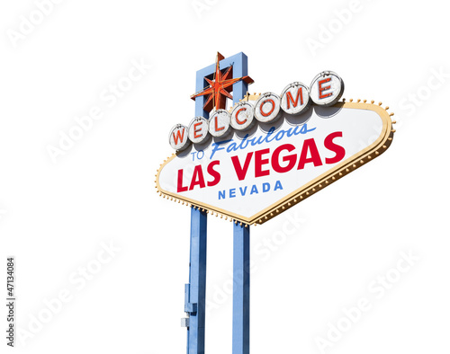 Welcome to las Vegas Sign Isolated with Clipping Path