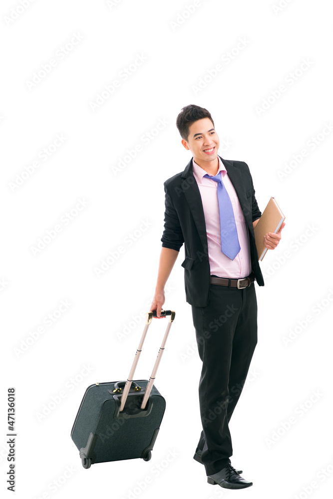 Businessman with suitcase Businessman with suitcase