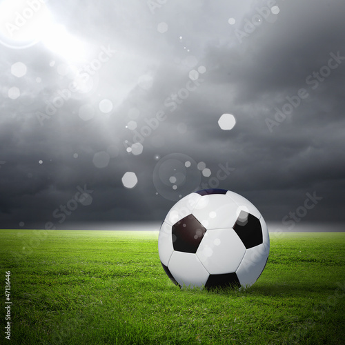 Fototapeta Naklejka Na Ścianę i Meble -  black and white soccer ball