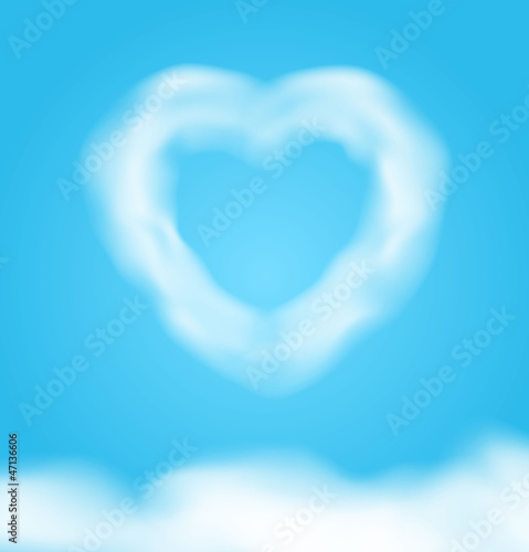 Cloud heart on a sky