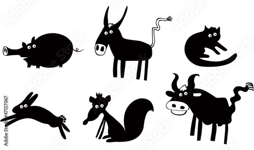 Set of funny animals