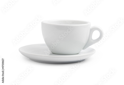 White Cup isolated on white background