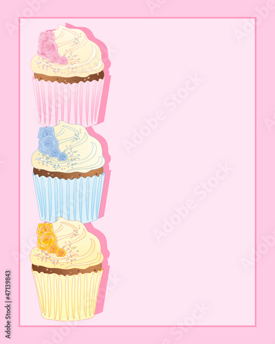 cupcake with rose decoration