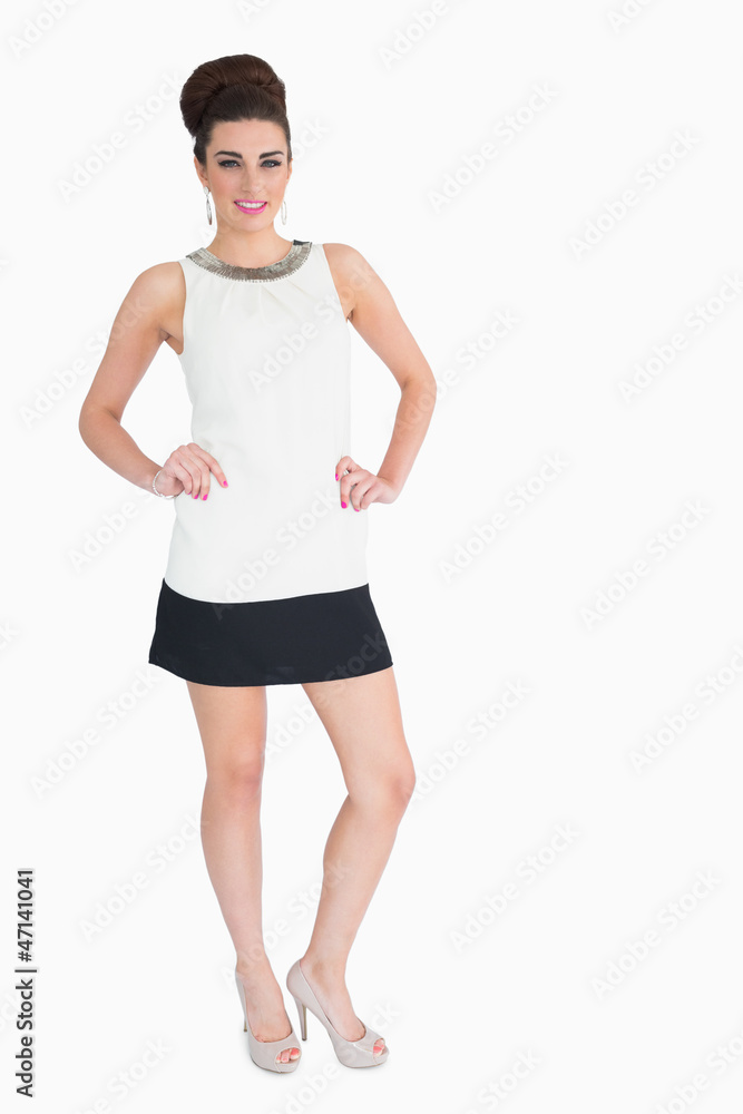 Woman posing in mod style Woman posing in mod style