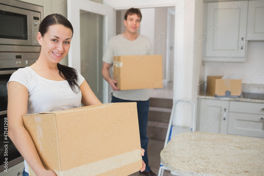 Man and woman relocating Man and woman relocating
