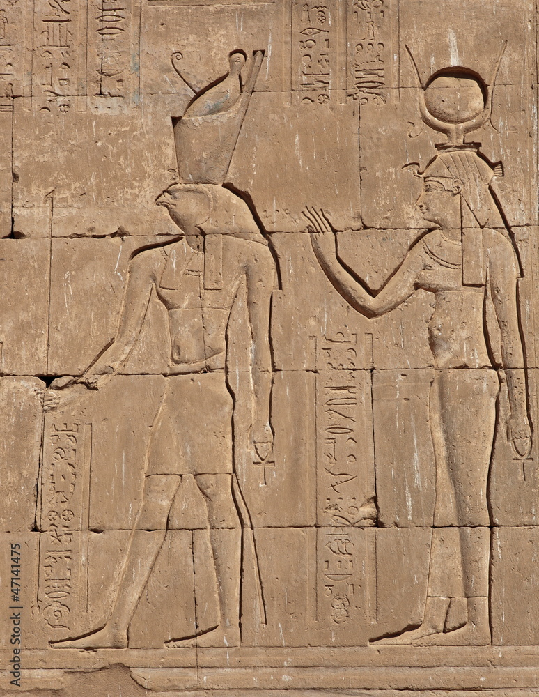 Obraz premium mur de temple egyptien