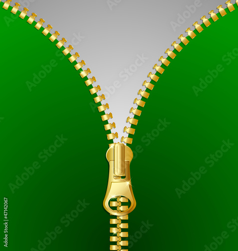 Metallic zipper