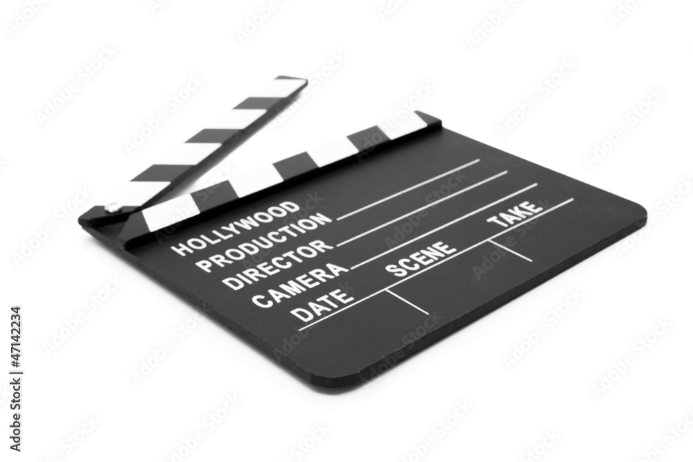 Film slate lying open