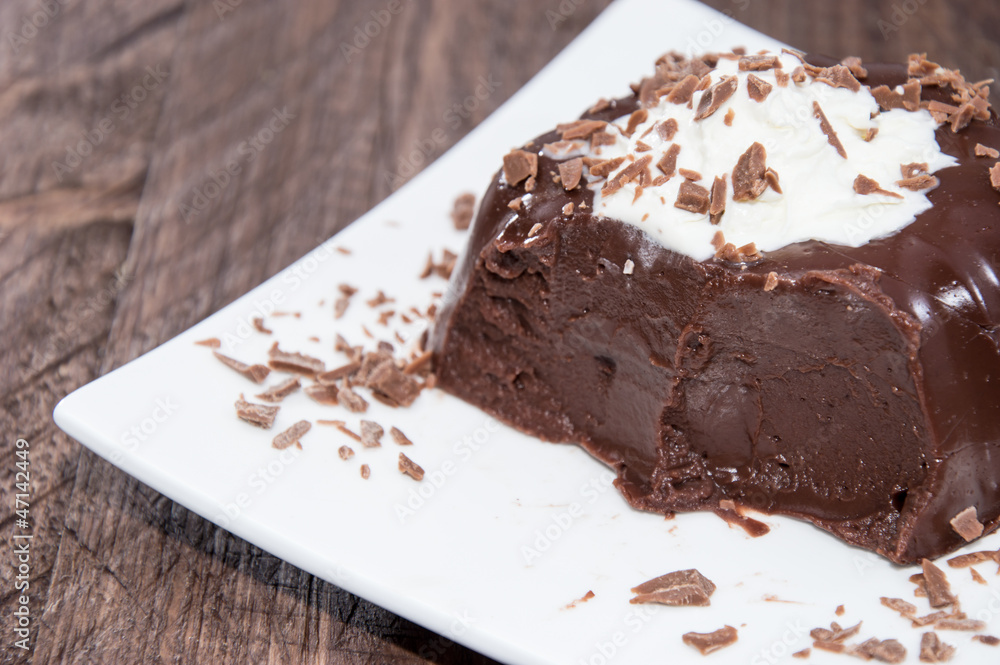 Portion of Chocolate Pudding Portion of Chocolate Pudding