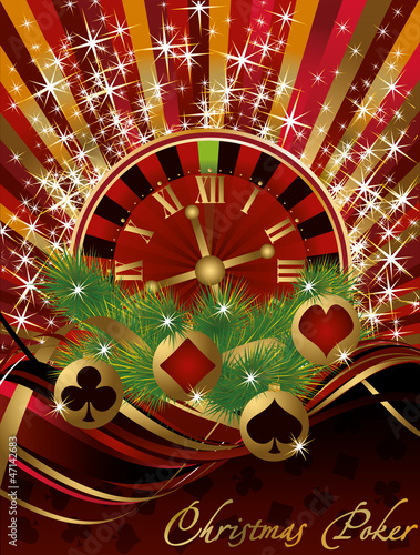 Casino Christmas card,vector illustration