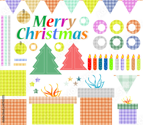 Set of christmas elements, labels, frames, badge, stickers © fotoscool