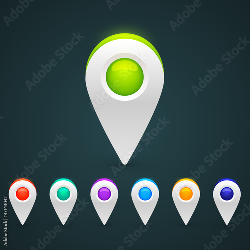 GPS Color Map Icons