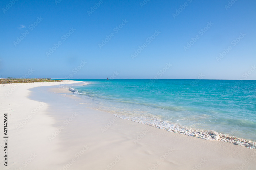 Tropical beach with white sand