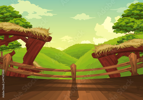 Beautiful Landscape Background vector