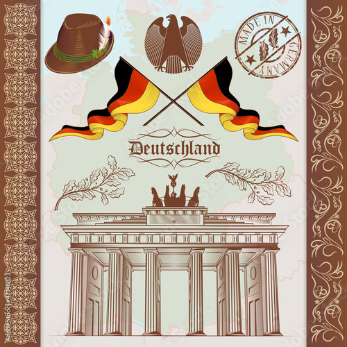 German Symbols Vintage Set
