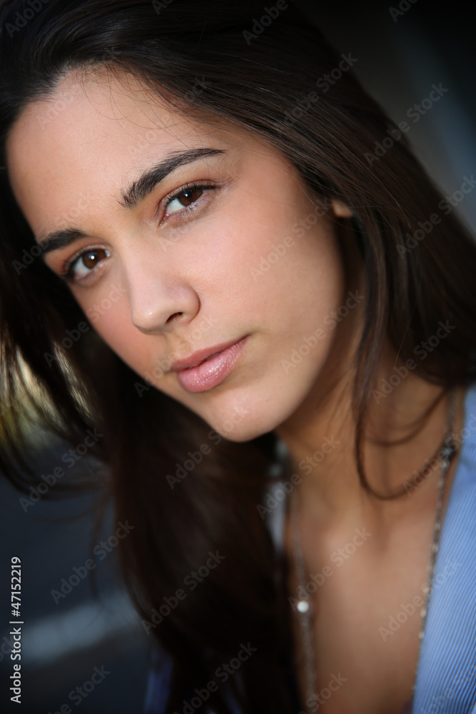 Portrait of beautiful brunette girl Portrait of beautiful brunette girl