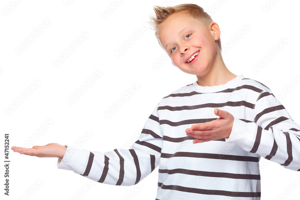 boy presenting copy space boy presenting copy space
