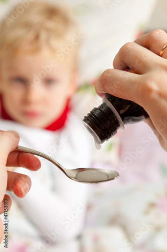 Medicine liquid syrup for flu and cold healthcare