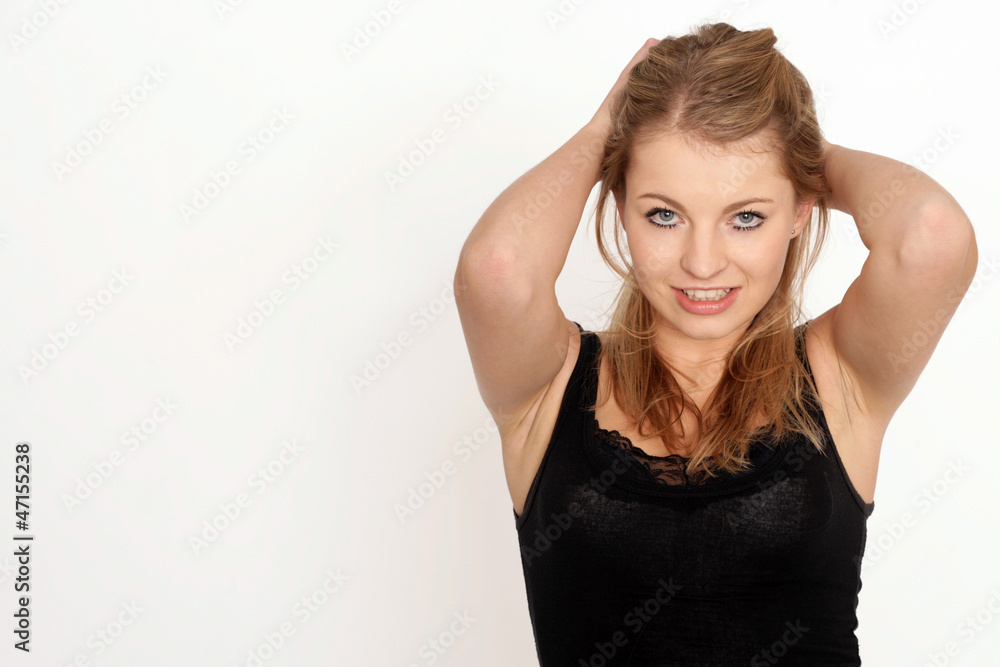 Naklejka premium Attraktive junge Frau