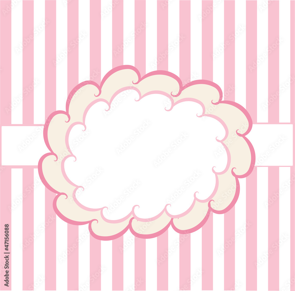 design template on pink and white background