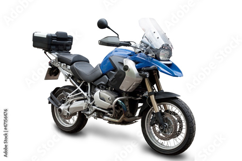 motorcycle on white background