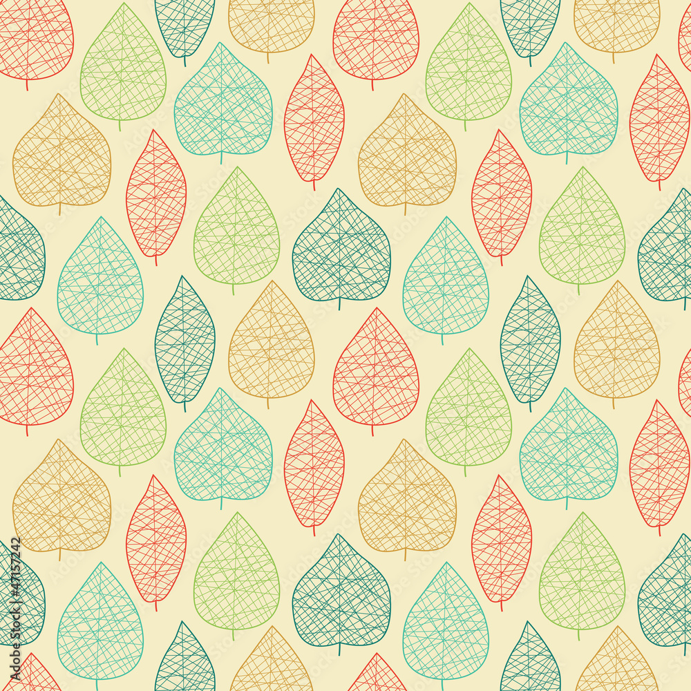 Seamless pattern with stylized leaves. Vector illustration Seamless pattern with stylized leaves. Vector illustration