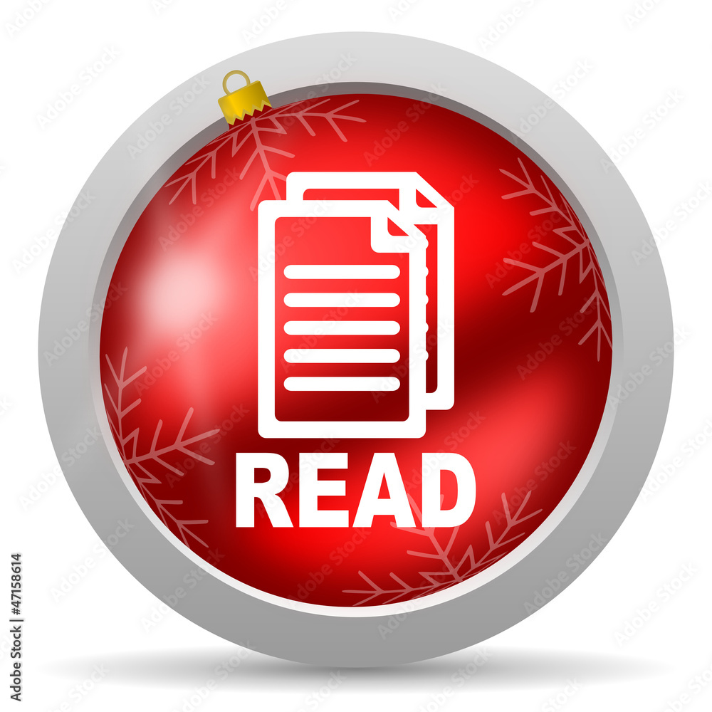 read red glossy christmas icon on white background read red glossy christmas icon on white background