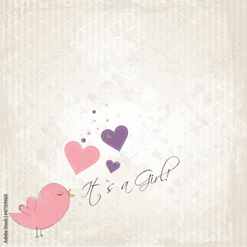 Vogel zwitschert: It`s a Girl!