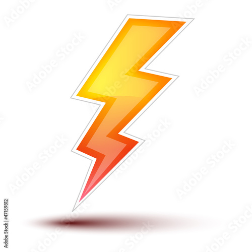Free Download Lightning Icon Concept on white background - GFXLoad