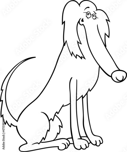 irish setter dog cartoon for coloring book