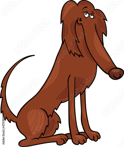 irish setter dog cartoon illustration