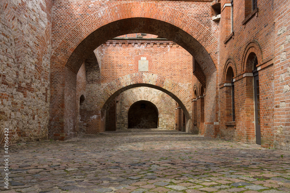The courtyard of the old fortress.