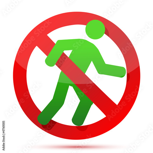 Valokuva no running sign