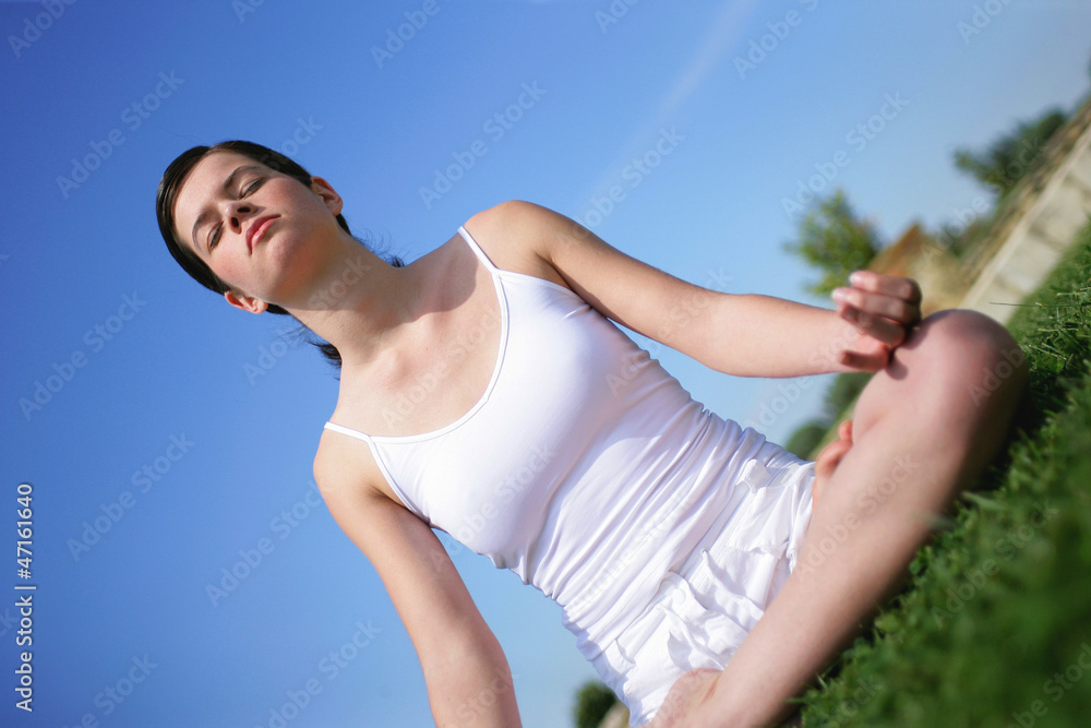 Young woman meditating Young woman meditating
