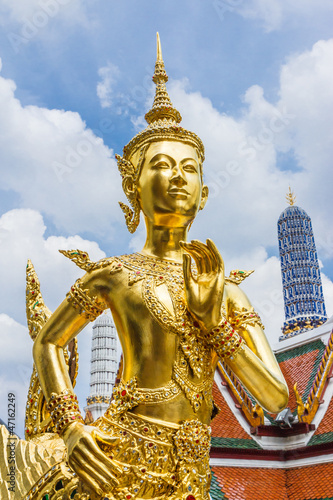 Garuda and Architecture of Wat Phra Kaeow Temple  bangkok  Thail