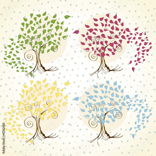 Fototapeta Naklejka Na Ścianę i Meble -  Seasons Icons