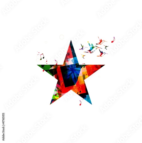 Colorful vector star