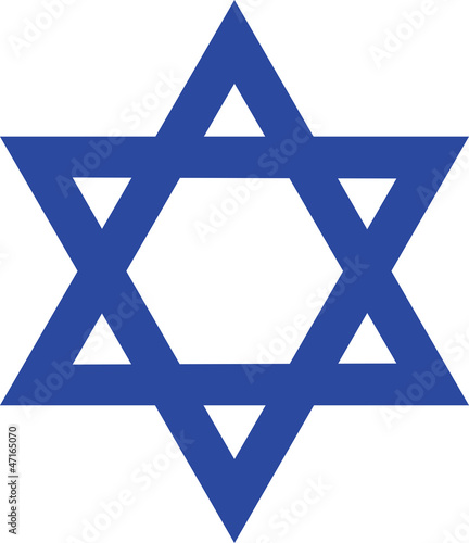 Star of David symbol vector illustration