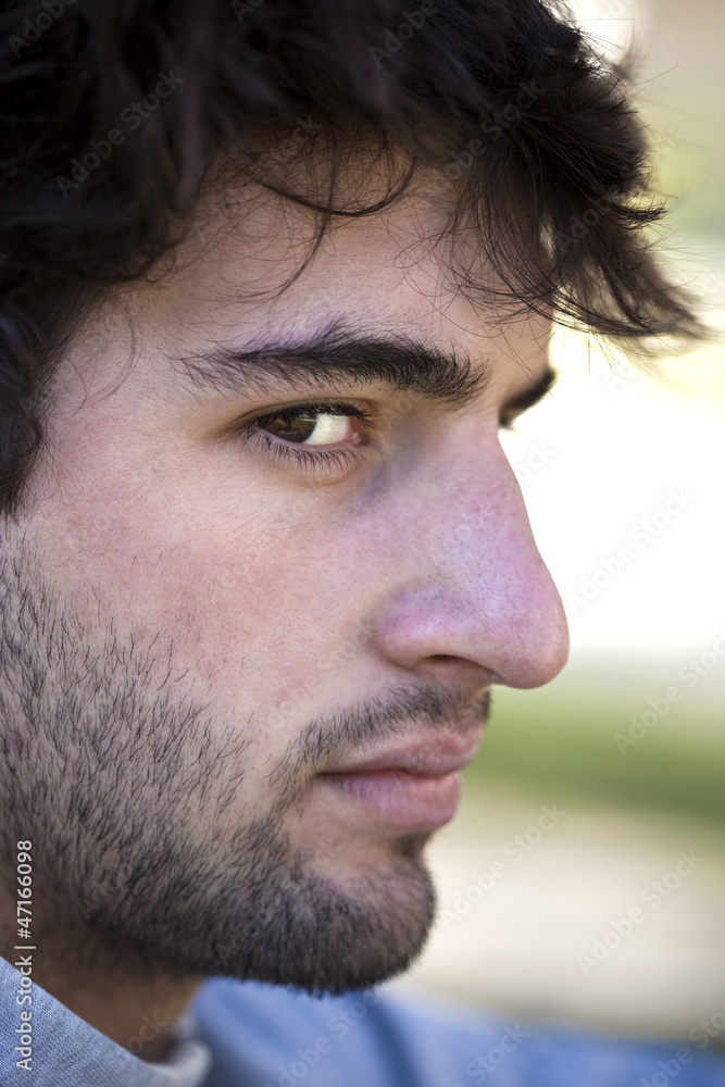 Profil, barbe, visage, expression, homme, jeune, Photos | Adobe Stock