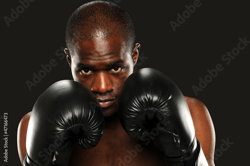 Young African American Boxer