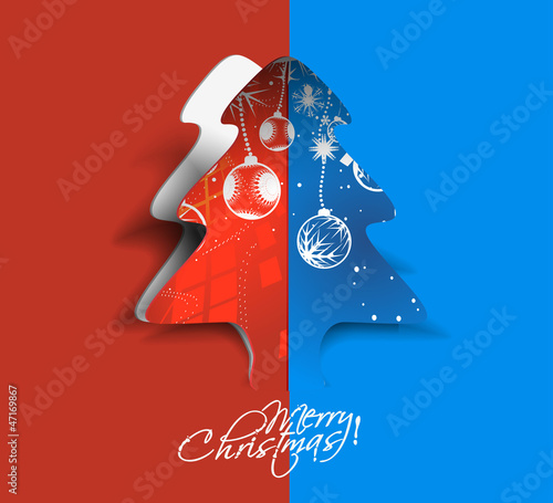 peel off christmas tree, design, vector illustration.