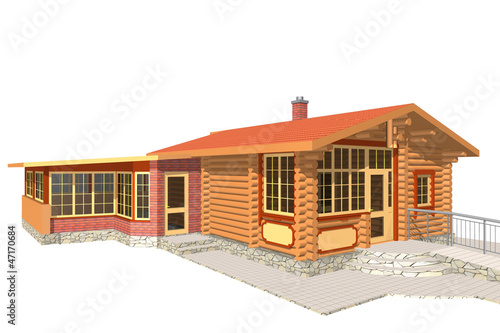 A beautiful country wooden house