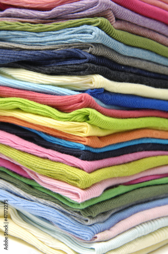 colorful t-shirts as a background