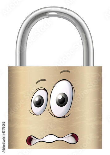 a lock with face