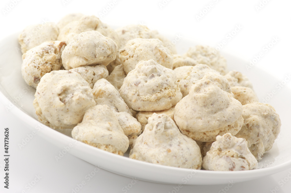 Almond cookies on plate