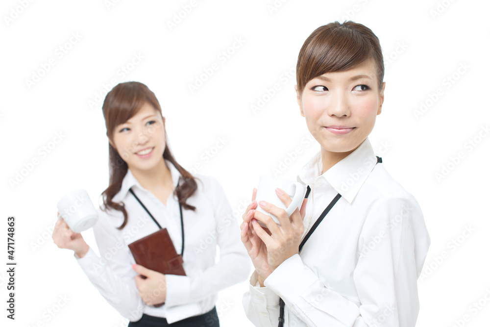 Beautiful asian businesswomen on white background Beautiful asian businesswomen on white background
