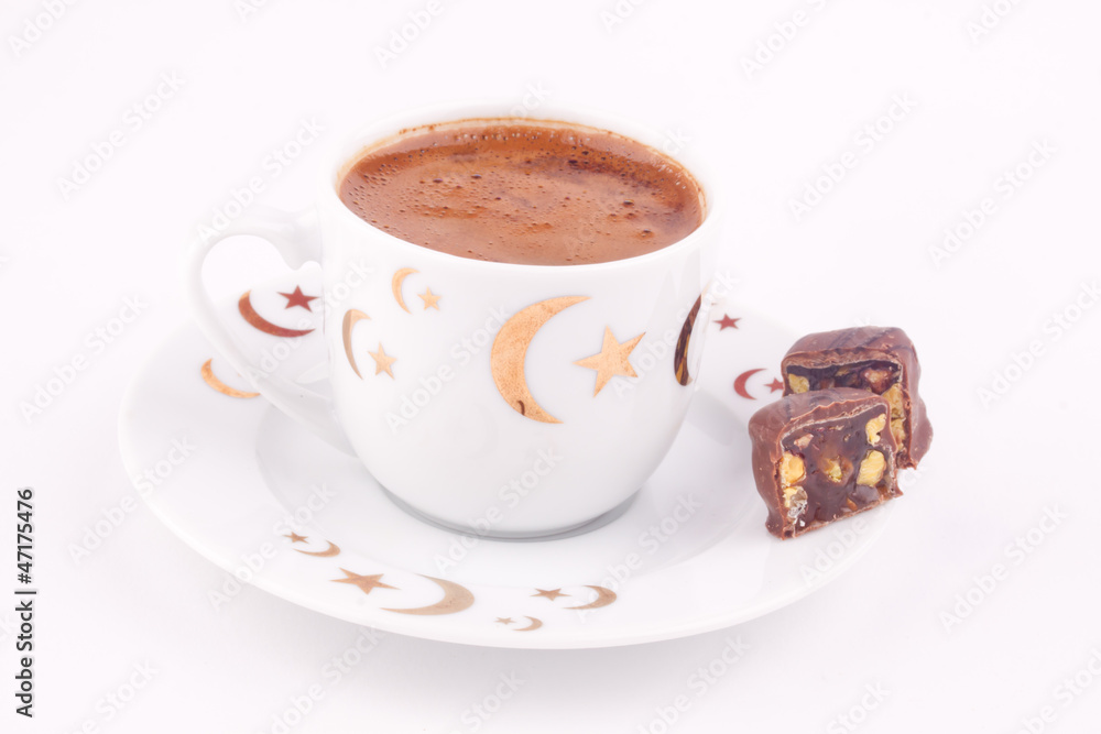 turkish coffee and turkish delight with chocolate turkish coffee and turkish delight with chocolate
