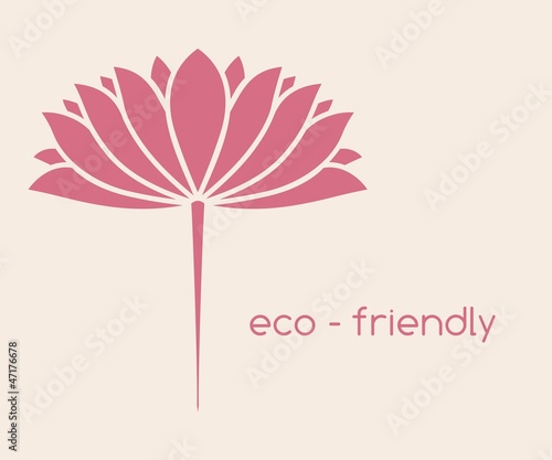 Fototapeta Naklejka Na Ścianę i Meble -  water lily , Buddha, Eco friendly business logo design